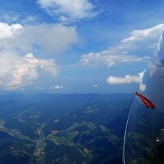 Flugwegposition um 14:16:13: Aufgenommen in der Nähe von Knittelfeld, 8720 Knittelfeld, Österreich in 2318 Meter